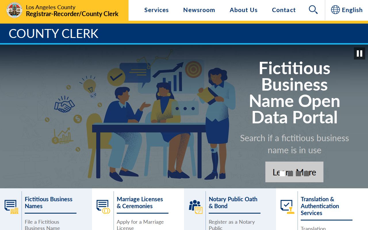 Santa Monica residents directory Los Angeles County Clerk records