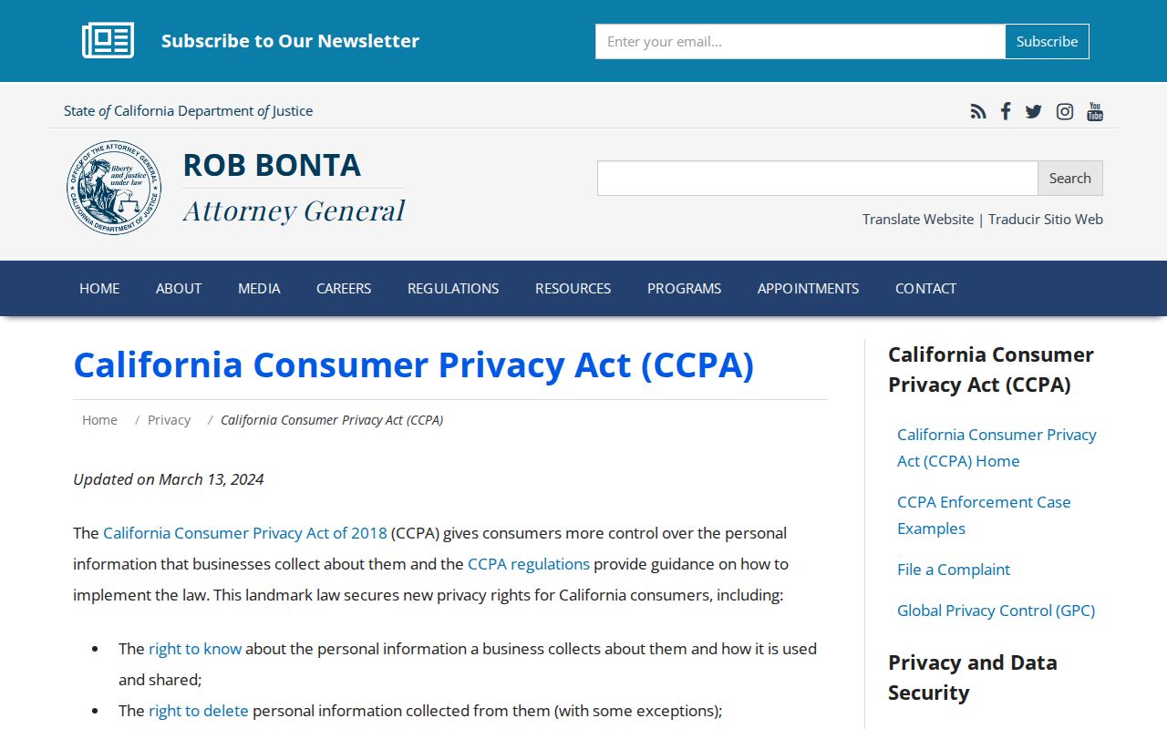 Santa Monica neighbors California privacy rights information