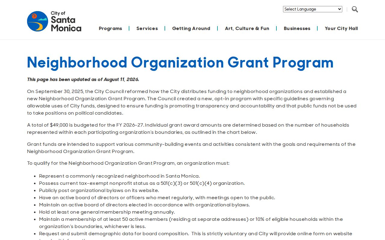 Santa Monica neighbors recognized neighborhood organizations